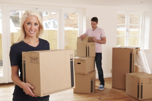 Organised business storage units in Pettswood with boxes and office supplies