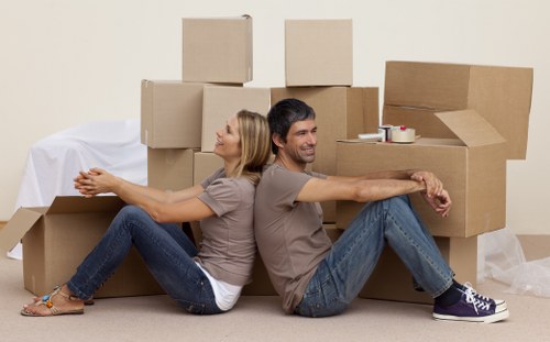 Organised household items packed for mobile self storage