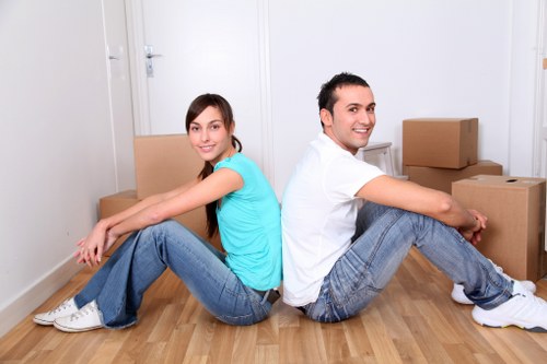 Neatly packed home items prepared for household storage in Pettswood